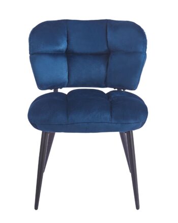 Sedia Glamour velluto blu