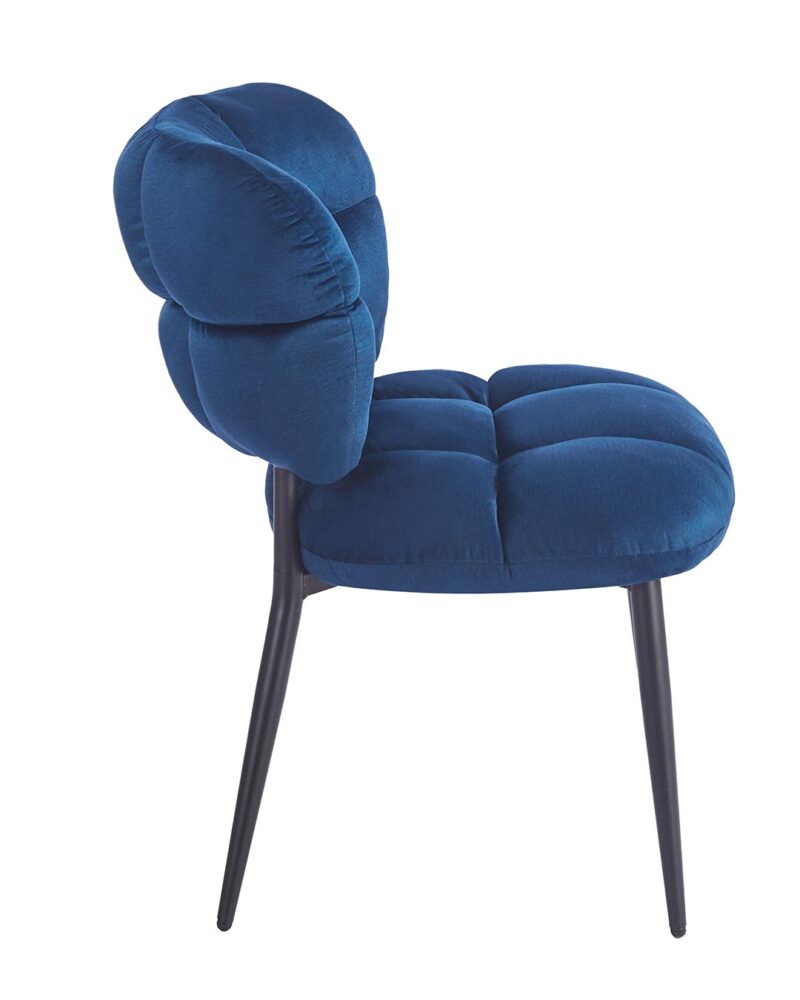 Sedia Glamour velluto blu
