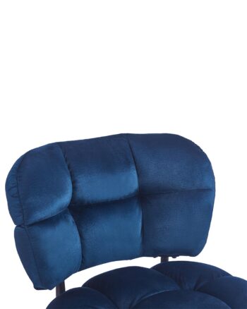 Sedia Glamour velluto blu