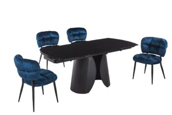 Tavolo Glamour allungabile vetro nero