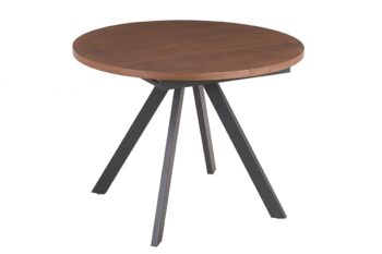 Tavolo Glamour allungabile tondo noce
