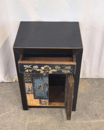 Comodino tibetano motivi floreali (40x30x60) - immagine 2